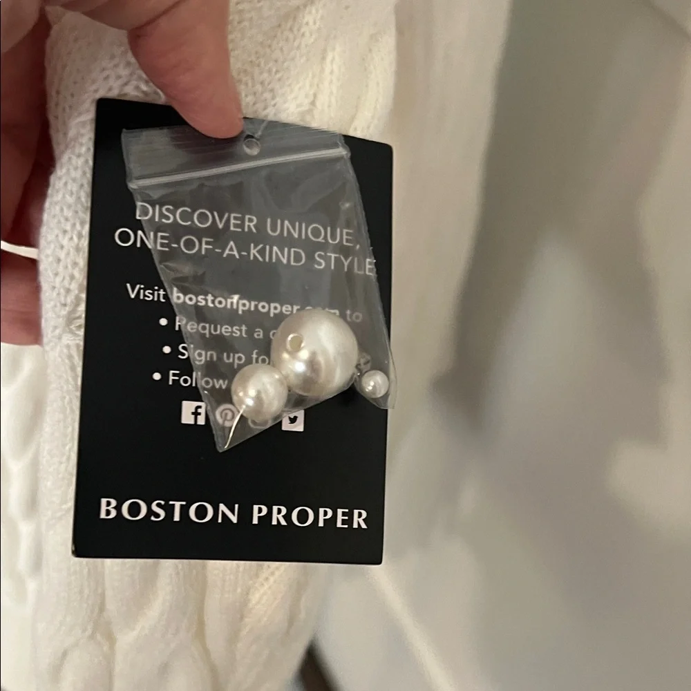 Boston Proper Ivory Knit Top - Picture 4 of 4